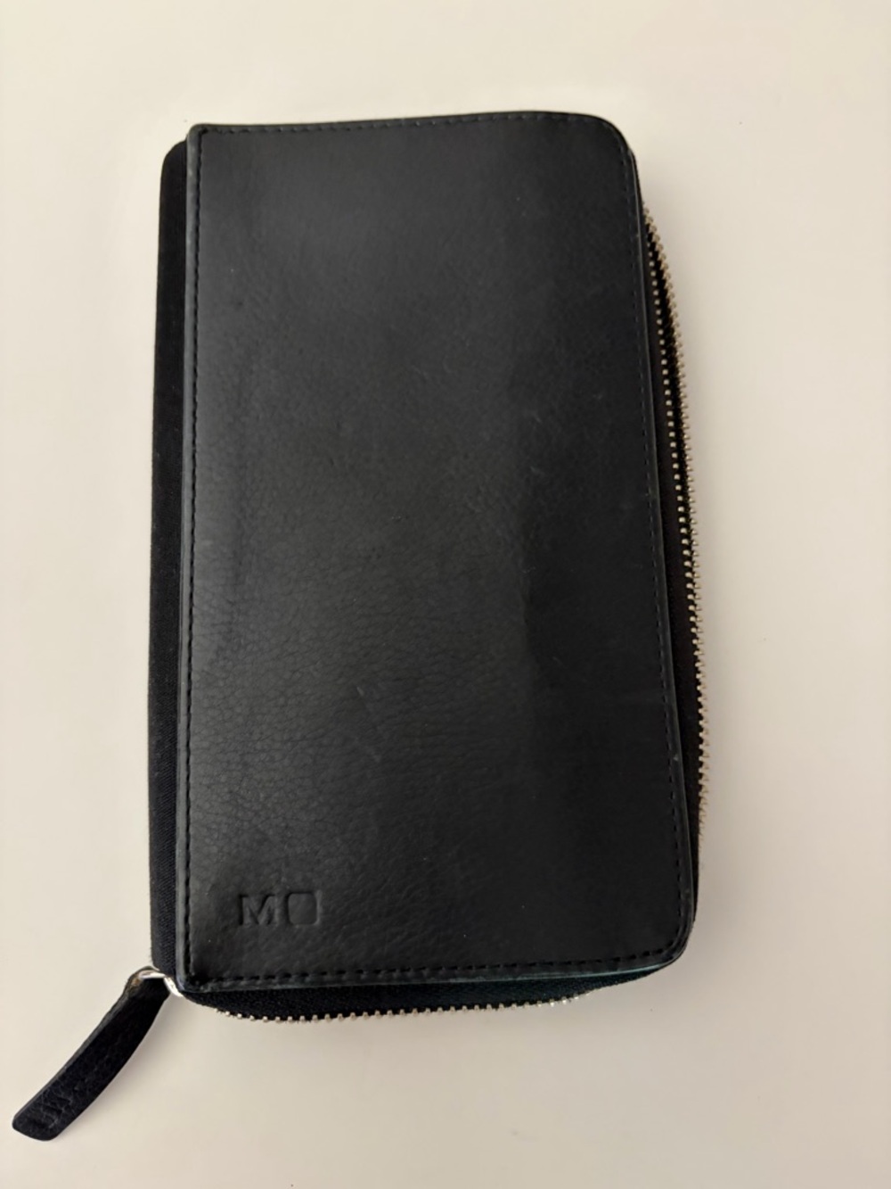 Moleskine Black Zip Around Leather Wallet